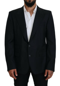 Thumbnail for Elegant Dark Blue Single Breasted Blazer