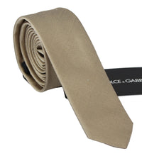 Thumbnail for Elegant Light Brown Silk Tie