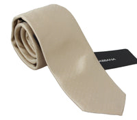 Thumbnail for Elegant Light Brown Silk Necktie