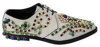 Thumbnail for Elegant White Suede Dress Flats with Crystals