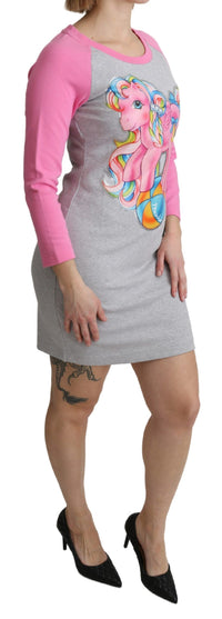 Thumbnail for Chic Gray Cotton Blend Moschino Sweater Dress