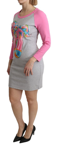 Thumbnail for Chic Gray Cotton Blend Moschino Sweater Dress