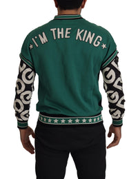 Thumbnail for Regal Crewneck Pullover Sweater - Black & Green