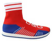 Thumbnail for Blue Red Sorrento Logo Sneakers Socks Shoes