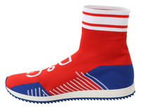 Thumbnail for Blue Red Sorrento Logo Sneakers Socks Shoes