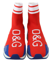 Thumbnail for Blue Red Sorrento Logo Sneakers Socks Shoes