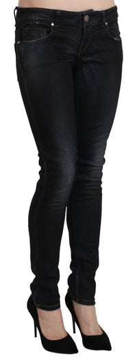 Thumbnail for Sleek Black Washed Skinny Jeans