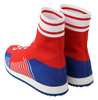 Thumbnail for Blue Red Sorrento Logo Sneakers Socks Shoes