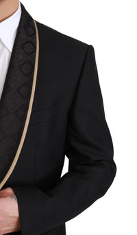 Thumbnail for Elegant Black Silk-Blend 3 Piece Suit