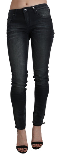 Thumbnail for Elegant Low Waist Skinny Black Jeans