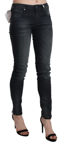 Thumbnail for Elegant Low Waist Skinny Black Jeans