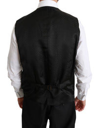 Thumbnail for Elegant Black Silk-Blend 3 Piece Suit