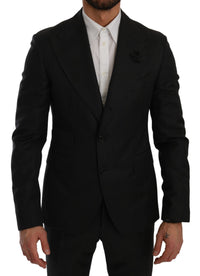 Thumbnail for Elegant Black Crystal-Embellished Two-Piece Suit