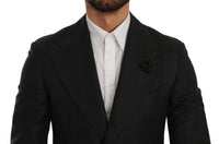 Thumbnail for Elegant Black Crystal-Embellished Two-Piece Suit