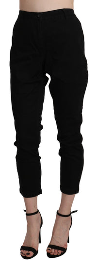 Thumbnail for Chic High Waist Cropped Black Jeans