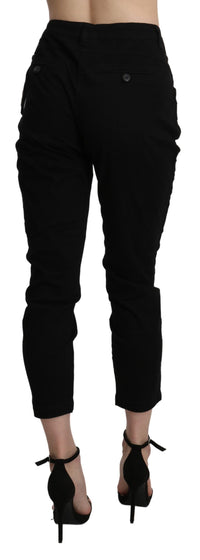 Thumbnail for Chic High Waist Cropped Black Jeans