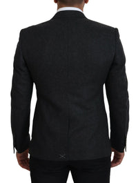 Thumbnail for Elegant Gray Single Breasted Wool Blazer