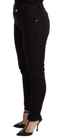 Thumbnail for Black Slim Fit Denim Cotton Stretch Jeans