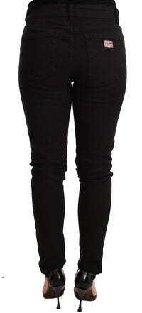 Thumbnail for Black Slim Fit Denim Cotton Stretch Jeans