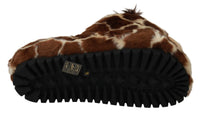 Thumbnail for Elegant Giraffe Pattern Slides for Sophisticated Comfort