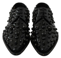 Thumbnail for Elegant Black Dress Shoes with Crystals