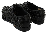 Thumbnail for Elegant Black Dress Shoes with Crystals