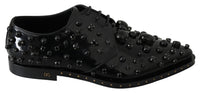 Thumbnail for Elegant Black Crystal Leather Dress Shoes