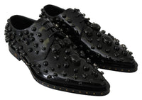 Thumbnail for Elegant Black Crystal Leather Dress Shoes