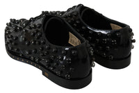 Thumbnail for Elegant Black Crystal Leather Dress Shoes