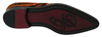 Thumbnail for Tiger Pattern Dress Shoes with Pony Hair