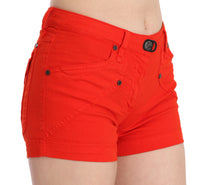 Thumbnail for Chic Mid Waist Mini Shorts in Vibrant Orange