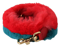 Thumbnail for Elegant Red Lapin Fur Shoulder Strap