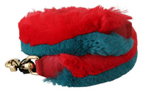 Thumbnail for Elegant Red Lapin Fur Shoulder Strap