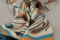 Thumbnail for Multicolor Seashells DG Print Silk Shawl Fringe Scarf