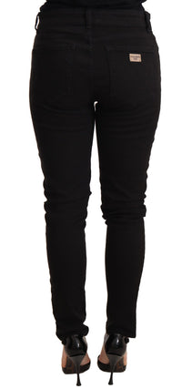 Thumbnail for Black Slim Fit Cotton Stretch Denim Jeans