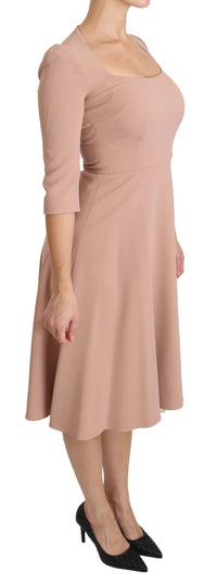 Thumbnail for Elegant Light Pink A-Line Knee Length Dress