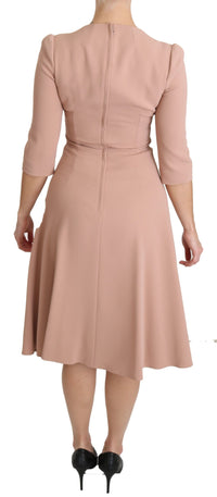 Thumbnail for Elegant Light Pink A-Line Knee Length Dress