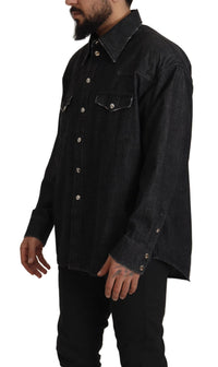 Thumbnail for Elegant Grey Cotton Blend Casual Shirt