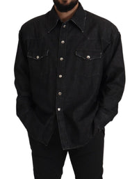 Thumbnail for Elegant Grey Cotton Blend Casual Shirt