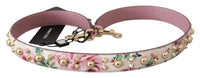 Thumbnail for Chic Floral Pink Leather Shoulder Strap