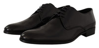 Thumbnail for Elegant Black Leather Derby Shoes