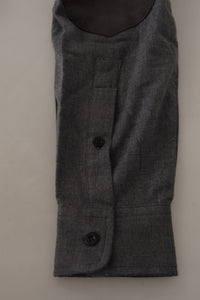 Thumbnail for Sleek Gray Cotton Casual Button Front Shirt