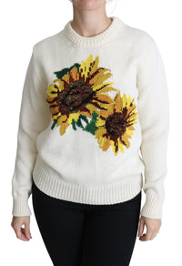 Thumbnail for Elegant Knitted Sunflower Sweater