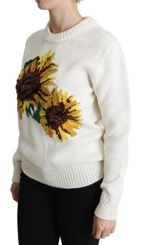 Thumbnail for Elegant Knitted Sunflower Sweater