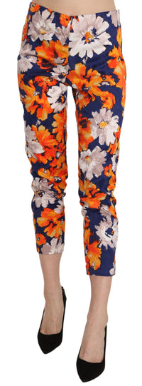 Thumbnail for Floral Print Skinny Mid-Waist Pants