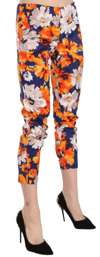 Thumbnail for Floral Print Skinny Mid-Waist Pants