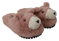 Thumbnail for Chic Pink Bear House Slippers by D&G