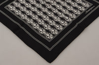 Thumbnail for Black Printed Square Handkerchief Scarf