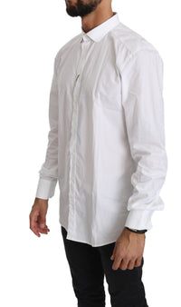 Thumbnail for Elegant White Cotton Gold Fit Shirt