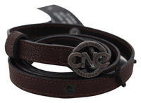 Thumbnail for Elegant Brown Leather Belt with Rustic Hardware